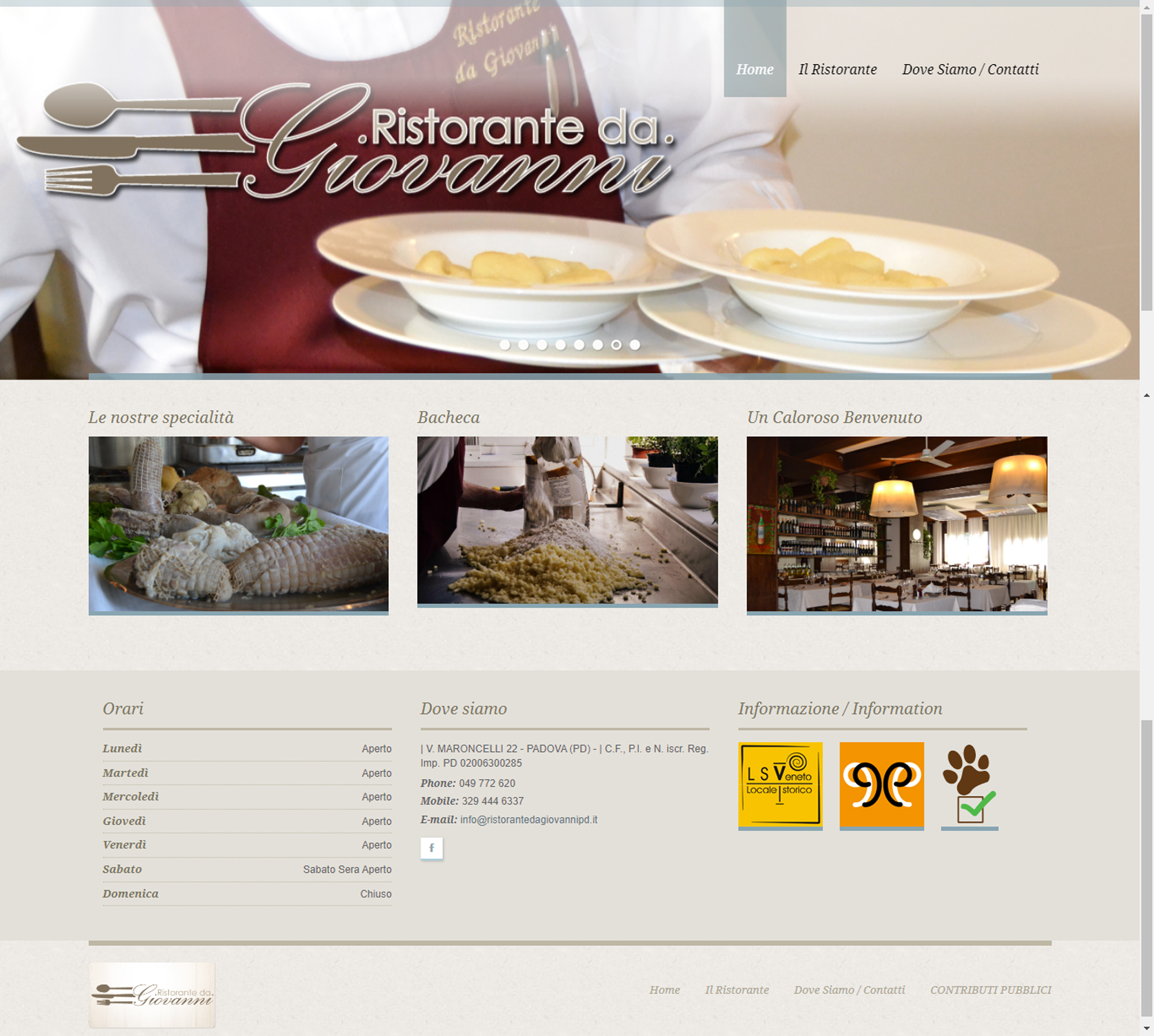 Sito e logo per Ristorante